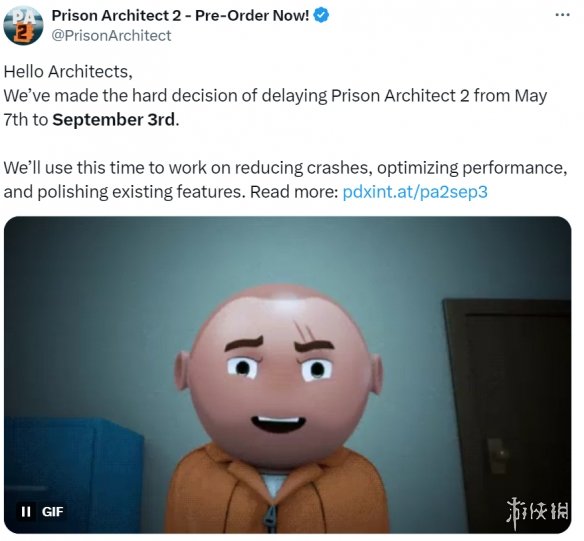 监狱管理《监狱建筑师2》再次跳票！将延期至9月发售