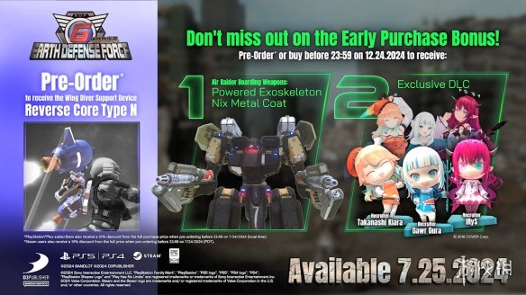 《地球防卫军6》PC版发售日预告公开！支持简繁中文