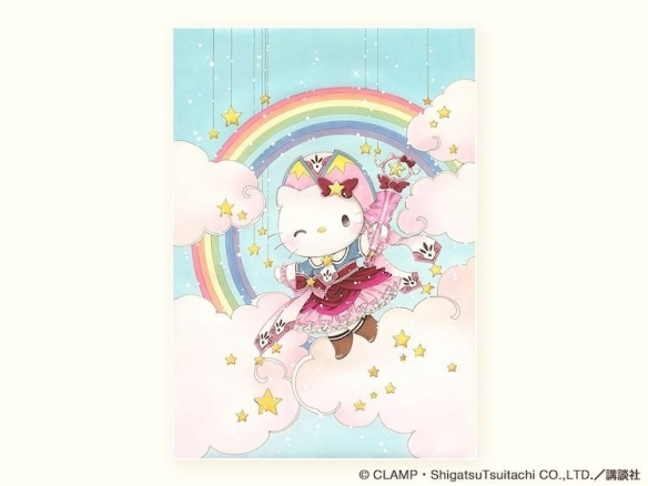 CLAMP为Hello Kitty50周年绘制魔法少女风格设定图公开